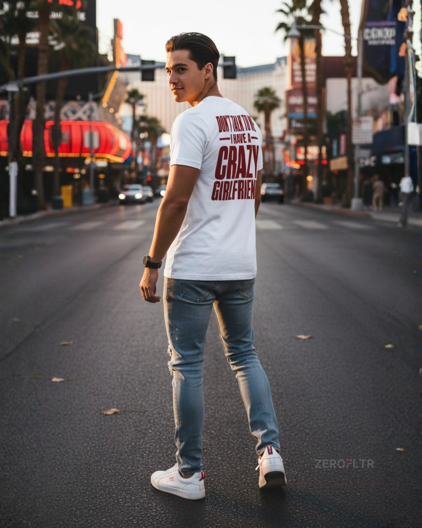 Don't Talk To Me. I Have A Crazy Girlfriend. — Statement Tee | ZEROFLTR